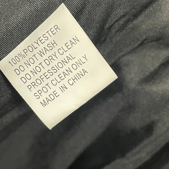 Ieena for Mac Duggal Shimmering Pleated A Line 3/4 Sleeve Gown Black Womens 10 - Picture 10 of 11